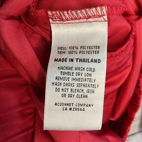 FOOTJOY Size‎ Large 1/2 Zip Red Performance Pullover Jacket Golf Windshrt Lined - Picture 6 of 10